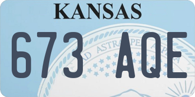 KS license plate 673AQE