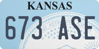 KS license plate 673ASE