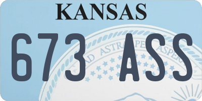 KS license plate 673ASS