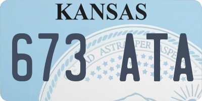 KS license plate 673ATA