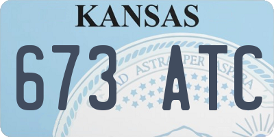 KS license plate 673ATC