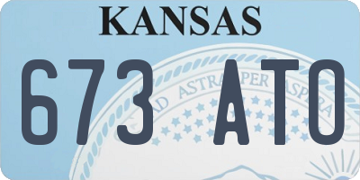 KS license plate 673ATO