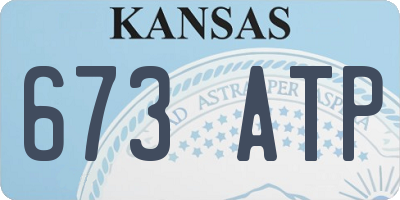 KS license plate 673ATP