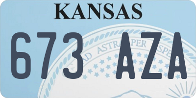 KS license plate 673AZA