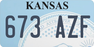 KS license plate 673AZF