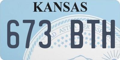 KS license plate 673BTH