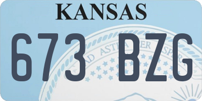 KS license plate 673BZG