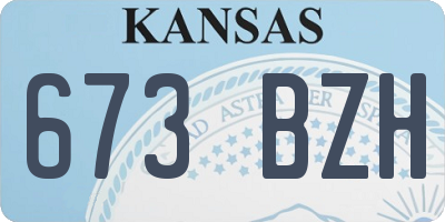 KS license plate 673BZH