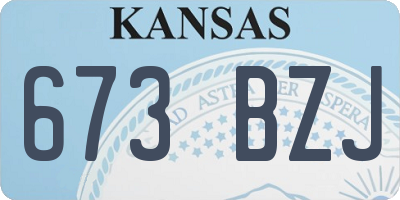 KS license plate 673BZJ