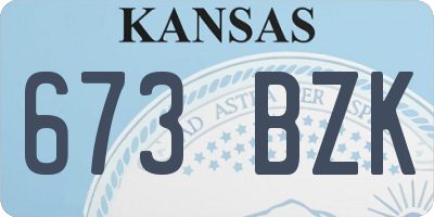 KS license plate 673BZK