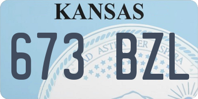 KS license plate 673BZL