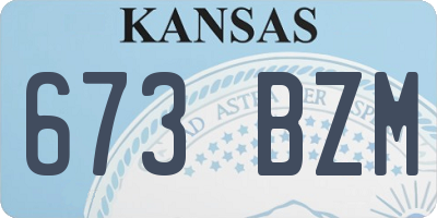 KS license plate 673BZM