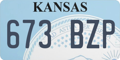 KS license plate 673BZP
