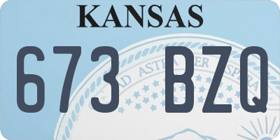 KS license plate 673BZQ