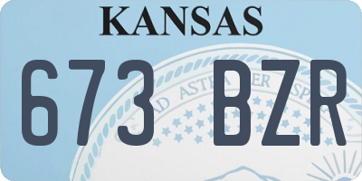 KS license plate 673BZR