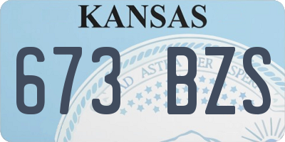 KS license plate 673BZS