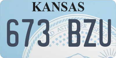 KS license plate 673BZU