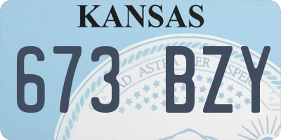 KS license plate 673BZY