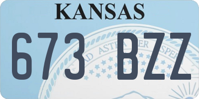 KS license plate 673BZZ