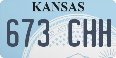 KS license plate 673CHH