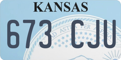 KS license plate 673CJU