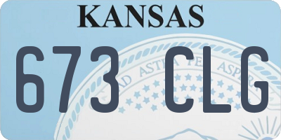 KS license plate 673CLG