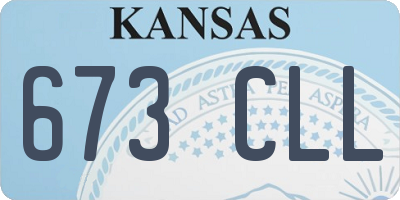 KS license plate 673CLL