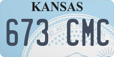 KS license plate 673CMC