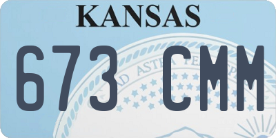 KS license plate 673CMM