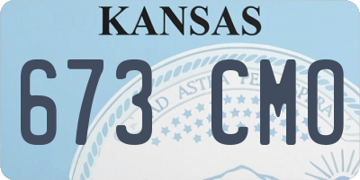 KS license plate 673CMO