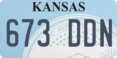 KS license plate 673DDN