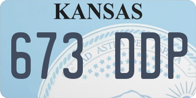 KS license plate 673DDP