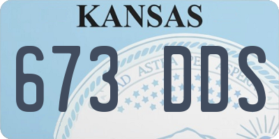 KS license plate 673DDS