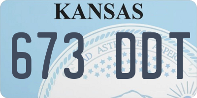 KS license plate 673DDT