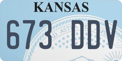 KS license plate 673DDV