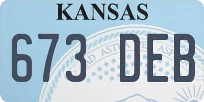 KS license plate 673DEB