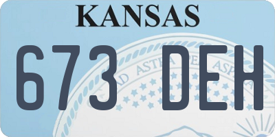 KS license plate 673DEH