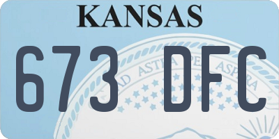 KS license plate 673DFC