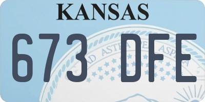 KS license plate 673DFE