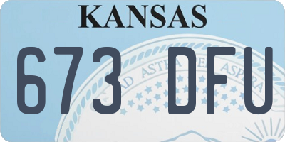 KS license plate 673DFU