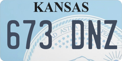 KS license plate 673DNZ