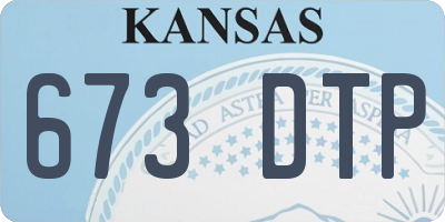 KS license plate 673DTP