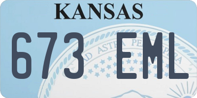 KS license plate 673EML