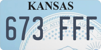 KS license plate 673FFF