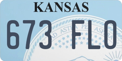 KS license plate 673FLO