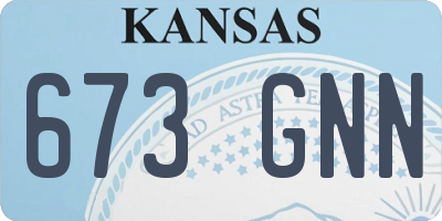 KS license plate 673GNN