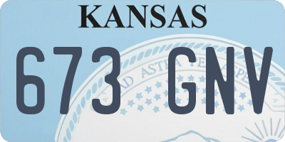 KS license plate 673GNV