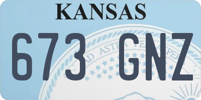 KS license plate 673GNZ