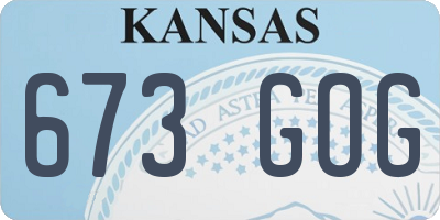 KS license plate 673GOG