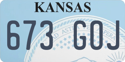 KS license plate 673GOJ